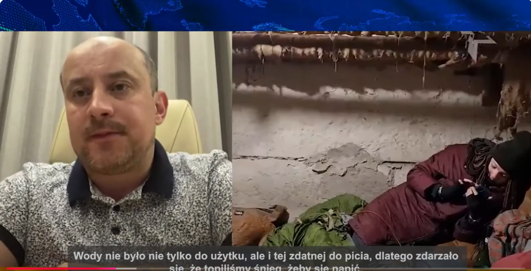 Олександр Слобожан в ефірі польського телеканалу TVP3 Poznań у проекті «Історії сучасної війни»